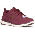 Skechers Womens Lace Up Trainer in Burgundy
