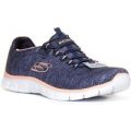 Skechers Womens Blue And Glitter Speed Lace Trainer