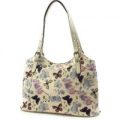 Womens Beige Butterfly Handbag