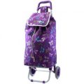 Purple Butterfly Print Shopping Trolley