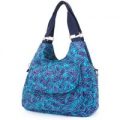 Blue And Purple Tropical Print Handbag