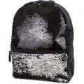 Black And Silver Reversible Sequin Backpack