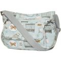 Blue Butterfly And Bird Cage Print Cross Body Bag