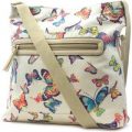 Lilley Butterfly Print Handbag in Beige