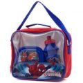 Spiderman Kids Red and Blue Lunch Bag Set