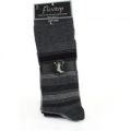 Mens Grey and Black Stripe 5 Pack Socks