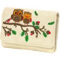 Lilley Beige Owl Embroidered Purse