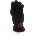 Womens Black Flower Detail Glove