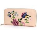 Nude Floral Embroidered Purse