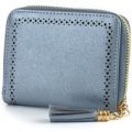 Blue Shimmer Purse with Tassel Detail