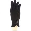 Womens Black Button Detail Glove