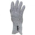 Womens Grey Button Detail Glove