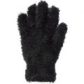 Adults Black Chenille Thermal Magic Feather Glove