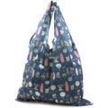 Navy Forest Foldaway Shopper Bag