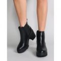 Krissie Heeled Chelsea Boots, Black