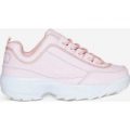 James Chunky Trainer In Pink Faux Leather, Pink