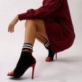 Alexis Sock Fit Heels Patent, Red