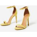 Angel Barely There Heel In Yellow Faux Suede, Yellow