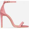 Angel Barely There Heel In Blush Faux Suede, Pink