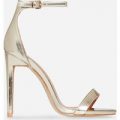 Angel Barely There Heel In Gold Faux Leather, Gold