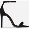 Angel Barely There Heel In Black Faux Suede, Black