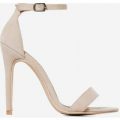 Angel Barely There Heel In Nude Faux Suede, Nude