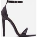 Archer Barely There Heel In Black Patent, Black