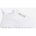 Maia Chunky Sole Trainer In White, White