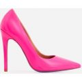Bronte Court Heel In Neon Pink Patent, Pink