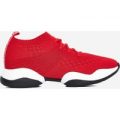 Kepler Trainer In Red Knit, Red