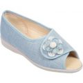 Cosyfeet Alisha Extra Roomy Women’s Fabric Shoes – Pale Blue 9