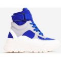 Coco High Top Reflective Trainer In Blue, Blue