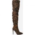 Cyrus Long Boot In Green Camouflage, Green