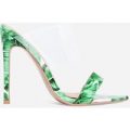 Dream Pointed Perspex Mule In Green Patent, Green