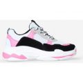 Elijah Chunky Trainer In Black And Pink, Pink