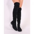 Joy Over the Knee Boots Faux Suede, Black