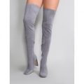 Pernille Over the Knee Boots, Grey