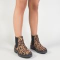 Glare Chelsea Boots Print, Leopard