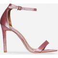 Isabel Barely There Heel In Blush Satin, Pink