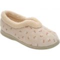 Cosyfeet Dozy Extra Roomy Women’s Slippers – Beige Floral 4