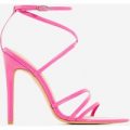 Kaia Pointed Barely There Heel In Fuchsia Patent, Pink