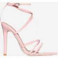 Kaia Pointed Barely There Heel In Pink Patent, Pink