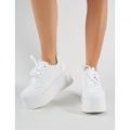 Bribe Chunky Flatform Trainers, White