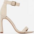 Melrose Barely There Flared Stiletto Heel in Nude, Nude