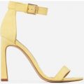 Melrose Barely There Flared Stiletto Heel in Yellow, Yellow