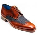 Barker Jackson – Cedar Calf/Blue Tweed – F – Medium – 6.5