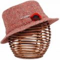 Hata Tweed Walking Hat – Red Herringbone – Extra Large
