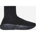 Mercury Ankle Trainer In All Black Knit, Black