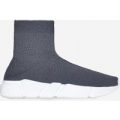 Mercury Ankle Trainer In Grey Knit, Grey