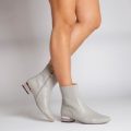 Perla Perspex Grey Ankle Boot, Grey